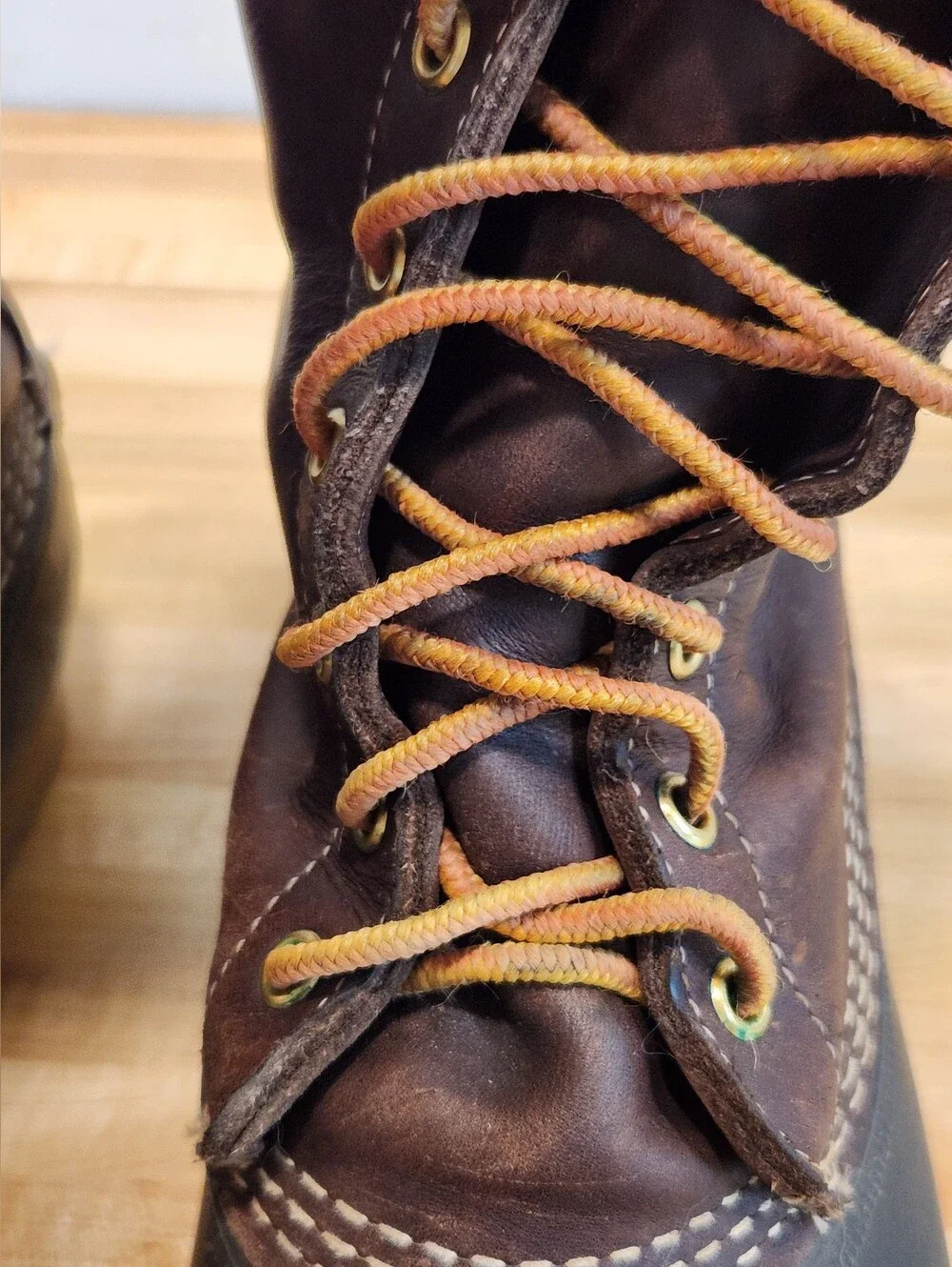 Vintage L.L. Bean Brown Leather and Rubber Duck Boots Unlined  Mens 11 N